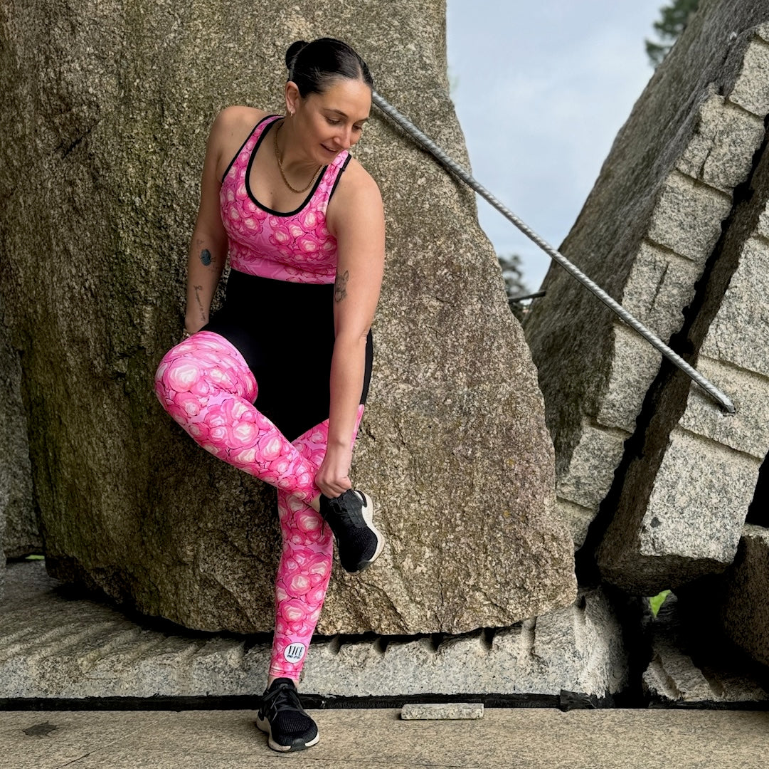 Leggings de compresión Pink Camelia