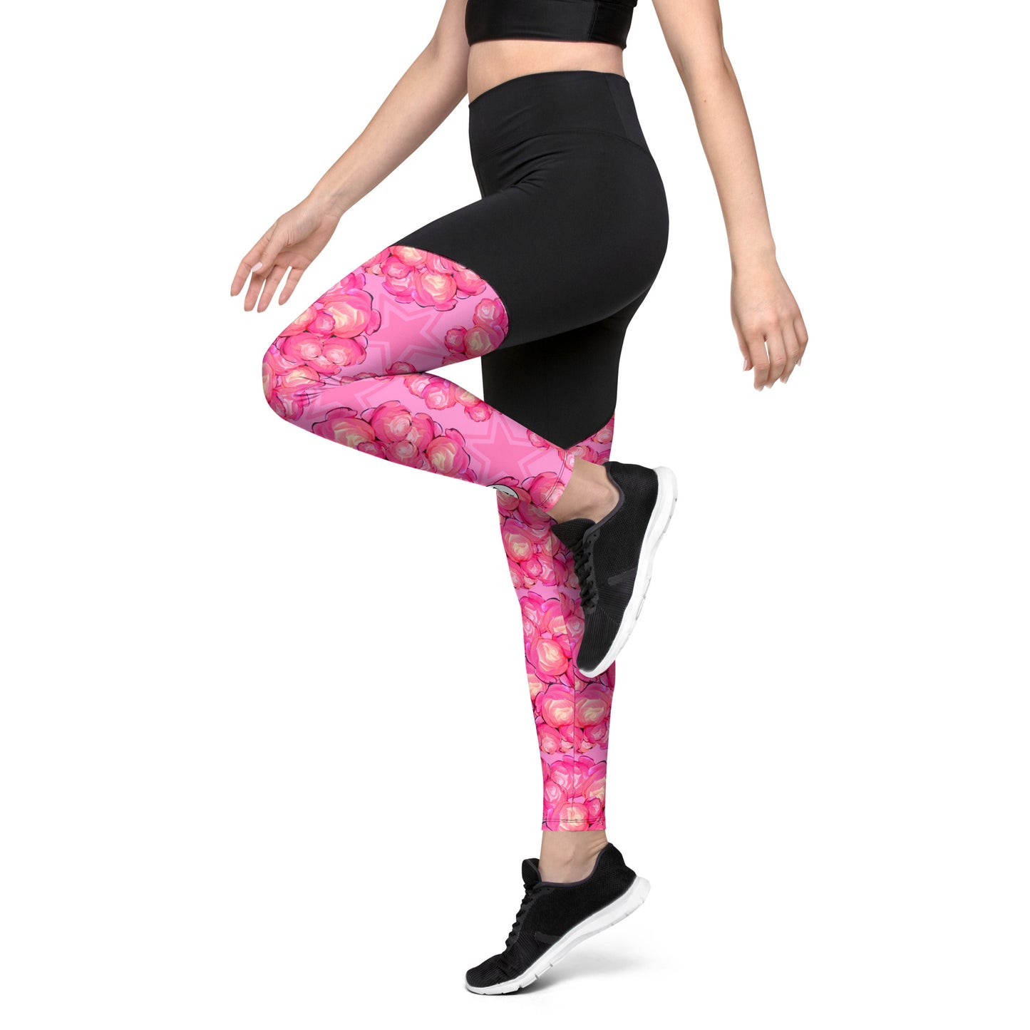 Leggings de compresión Pink Camelia